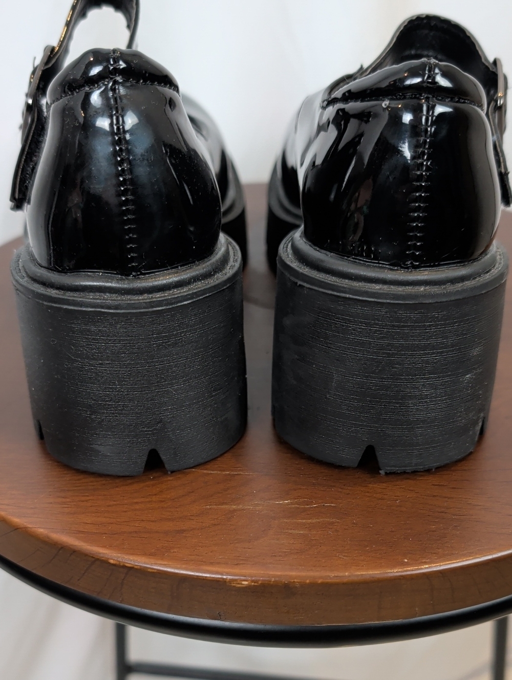 Patent Mary Jane Platform Shoes Black 35 - Picture 5 of 11